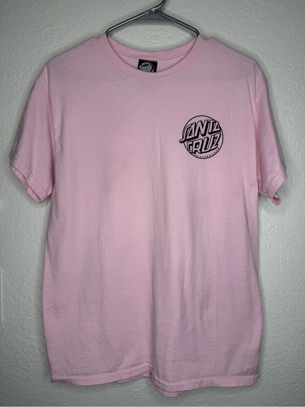 Santa Cruz Skateboards Pink Tee with Black Logo